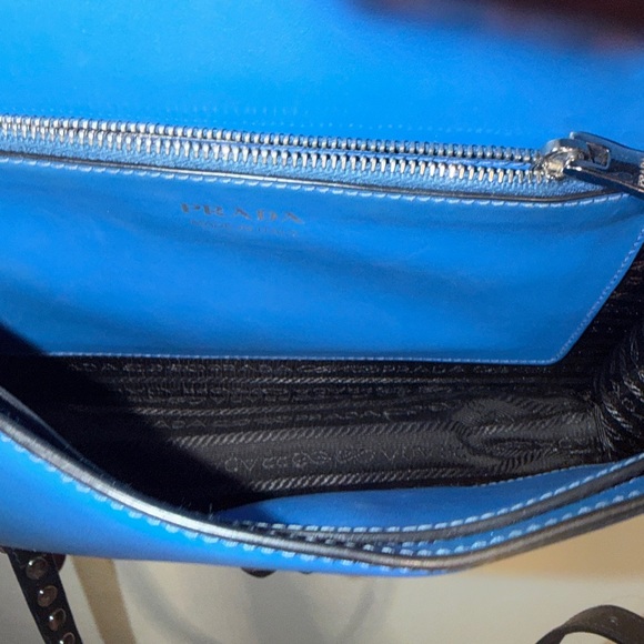 Prada ELEKTRA Blue Studded Crossbody Bag - Picture 4 of 6